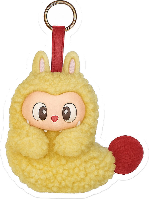 Vinilo para portátil muñeca monstruo amarilla - TenVinilo