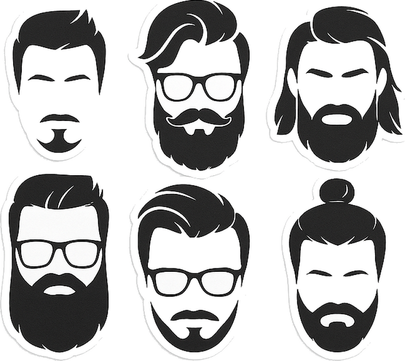 动物贴画 发型 - TenStickers