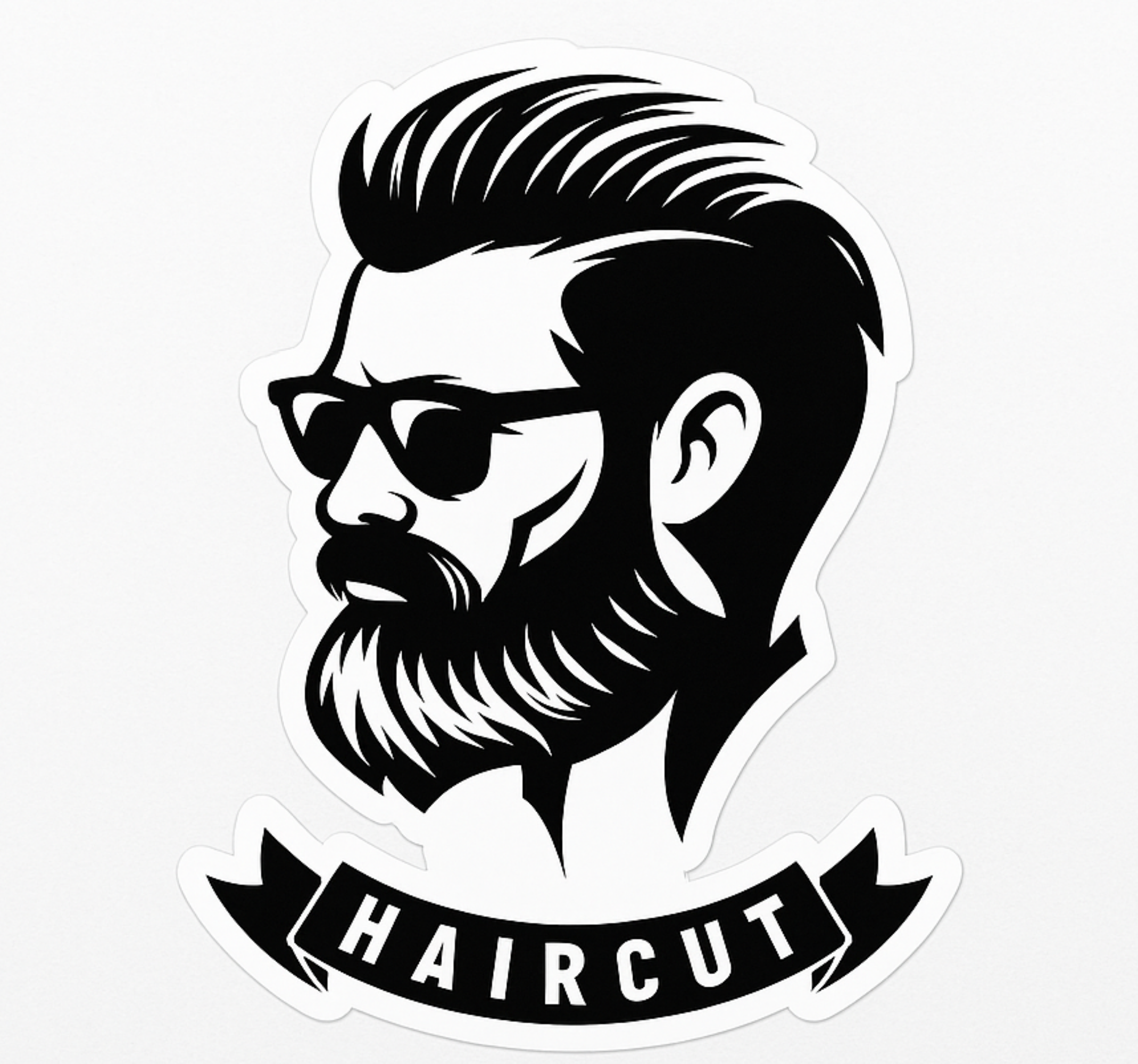 Barber shop sign health and beauty sticker - TenStickers