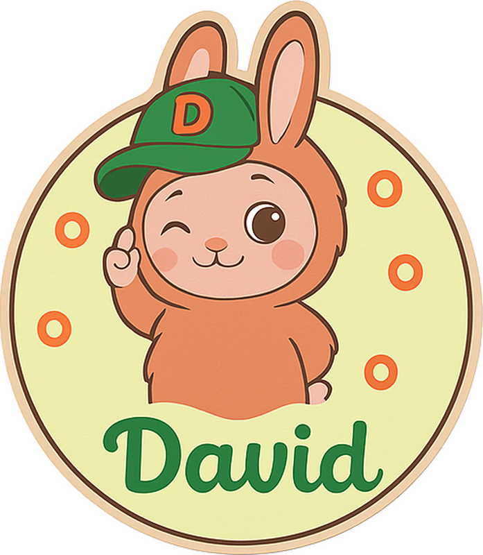 Wandtattoo Zeichnung puppe zwinkert mit namen - TenStickers