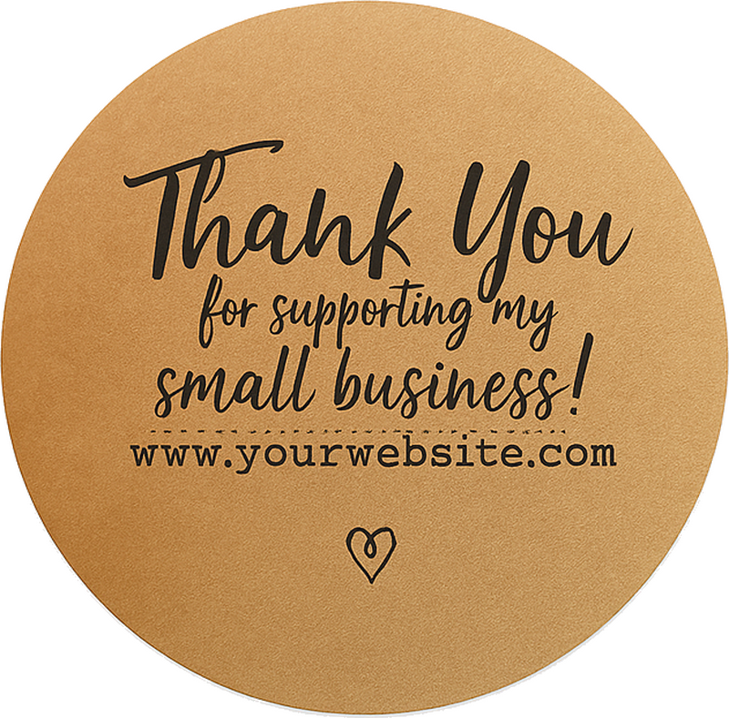 Wooden support gratitude window decal for business - TenStickers