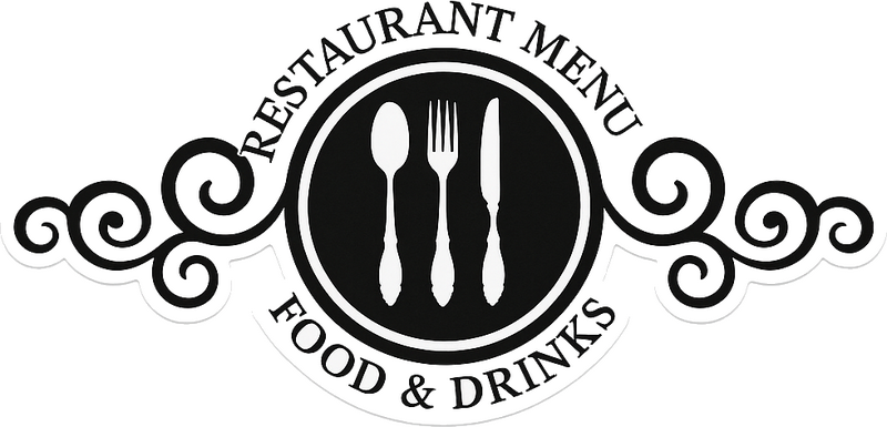 Food and drinks menu restaurant sticker - TenStickers