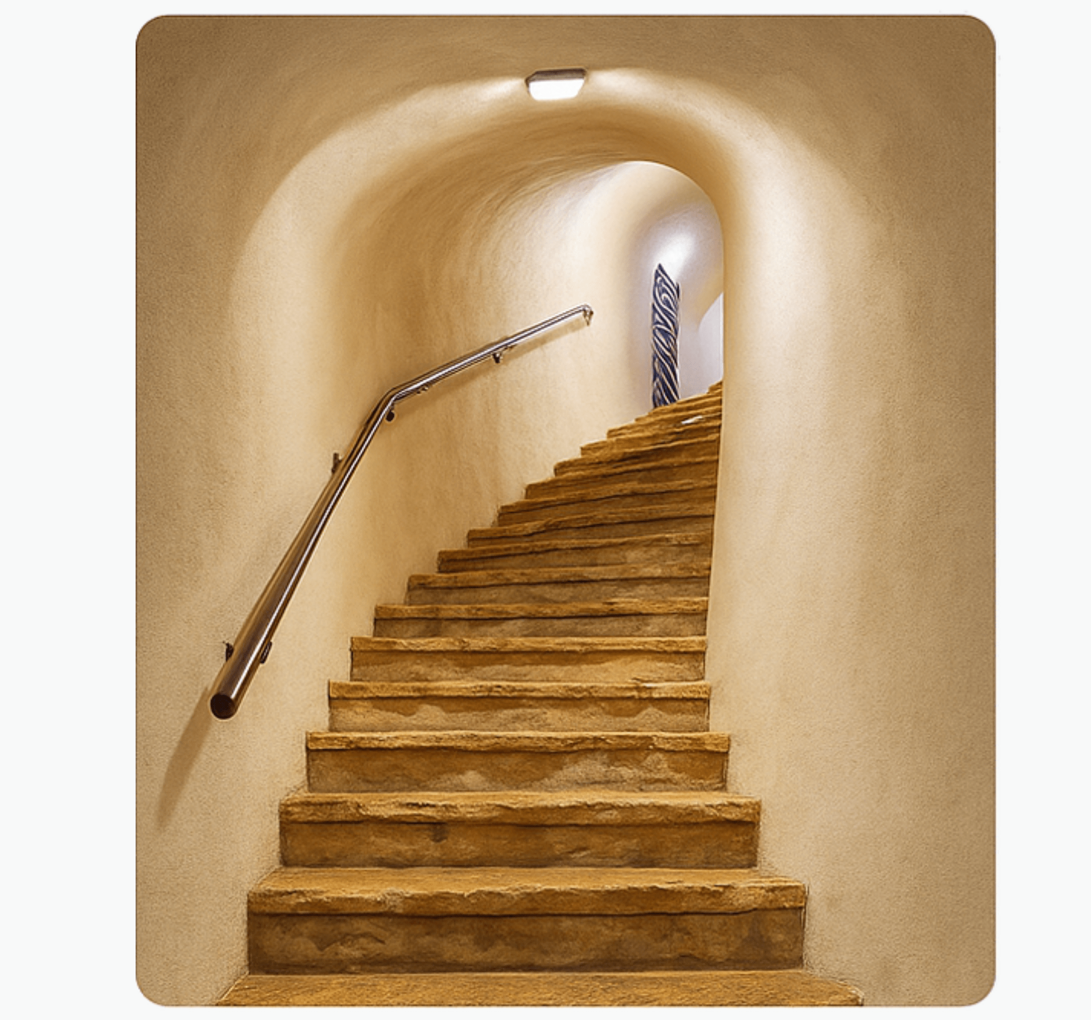 Sticker porte escaliers de grotte réalistes - TenStickers