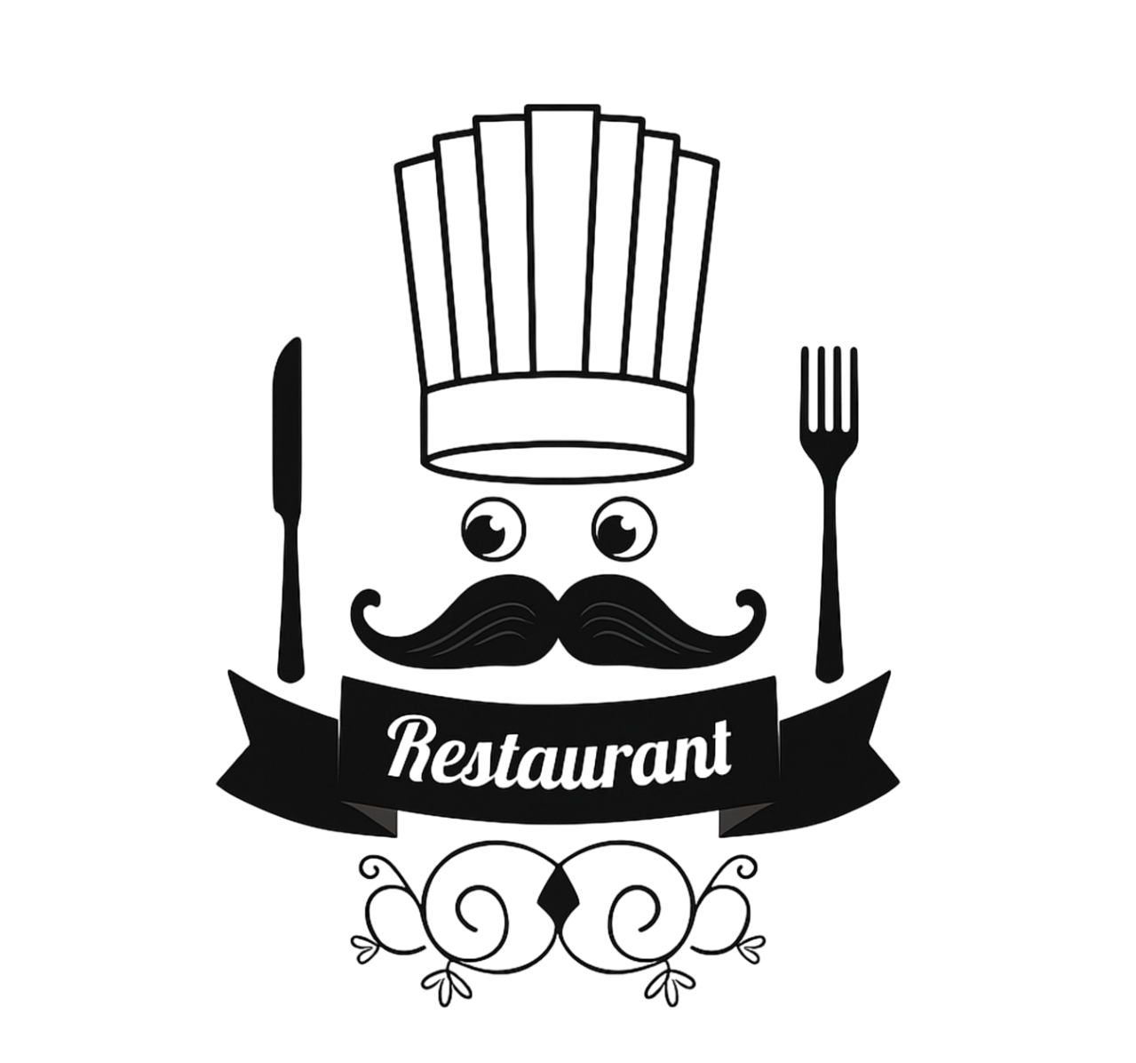 動物 シール クラシックなシェフとカトラリー - TENSTICKERS