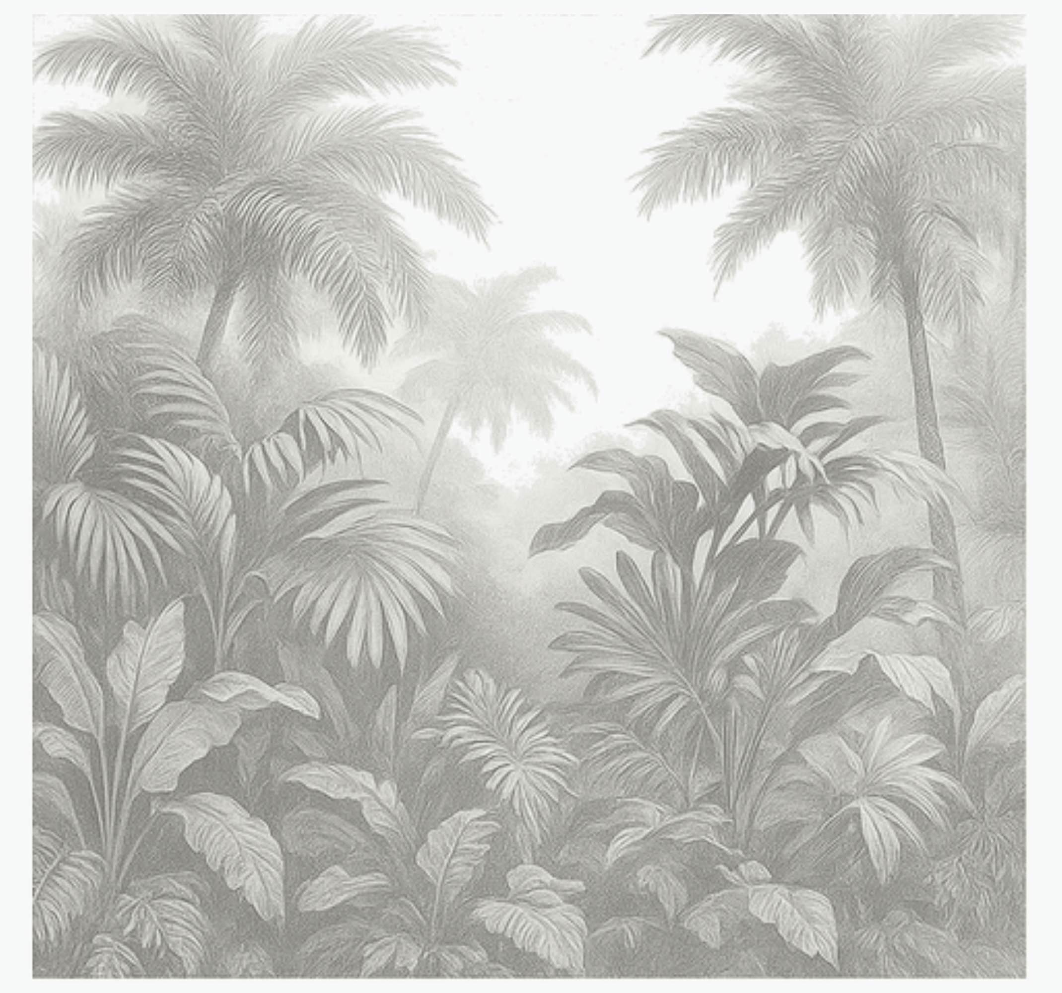 Grey tropical paradise door sticker - TenStickers
