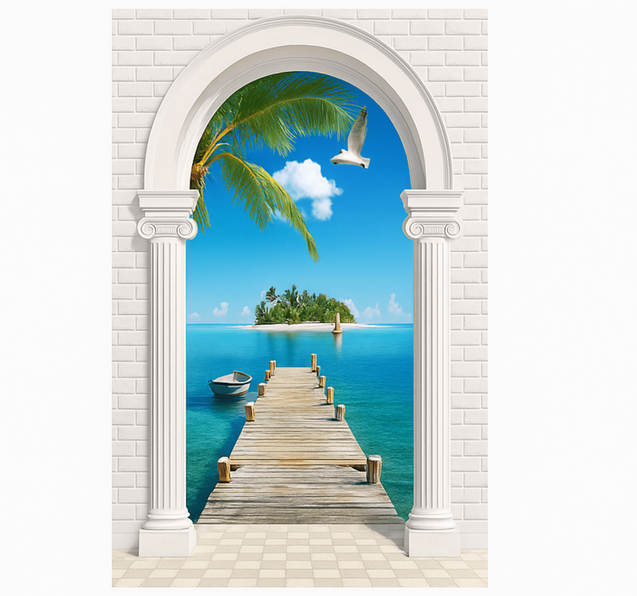 门贴 罗马拱门景观 - TenStickers