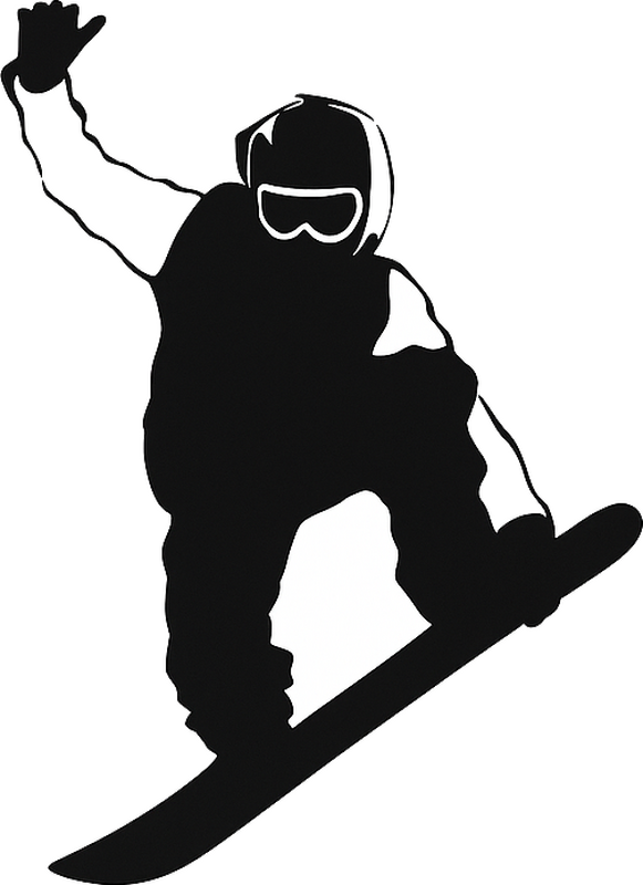 극단적 인 스포츠 벽 스티커 스노보더 꼬리 잡기 - TenStickers