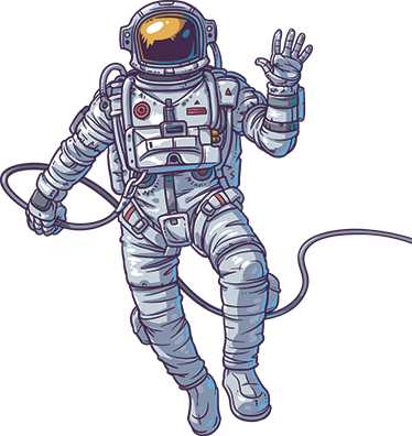 50 pegatinas de dibujos animados de astronauta espacial de la NASA