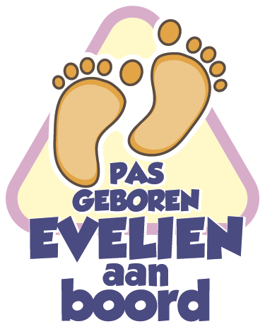 Sticker pas geboren baby aan boord - TenStickers