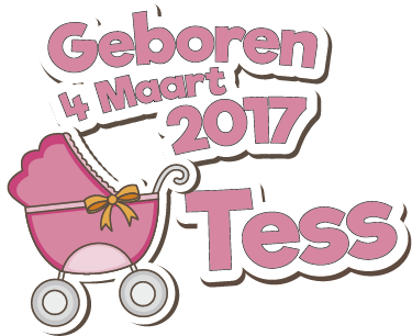 Geboortesticker naam datum meisje - TenStickers