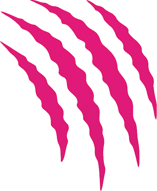 Pink claw scratches motorcycle decal - TenStickers
