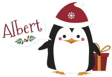 Adesivo Pinguino Di Natale Personalizzabile Tenstickers