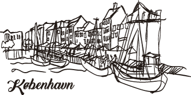 Silhuet Nyhavn wallsticker - TenStickers