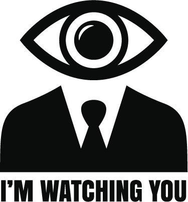 Adhesivo portátil hombre ojo - TenVinilo