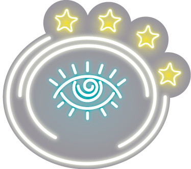 Autocollant œil néon gris - TenStickers