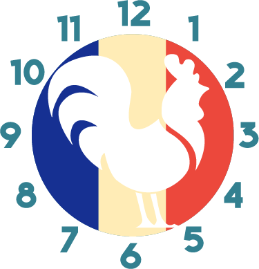 Sticker horloge coq et drapeau français - TenStickers