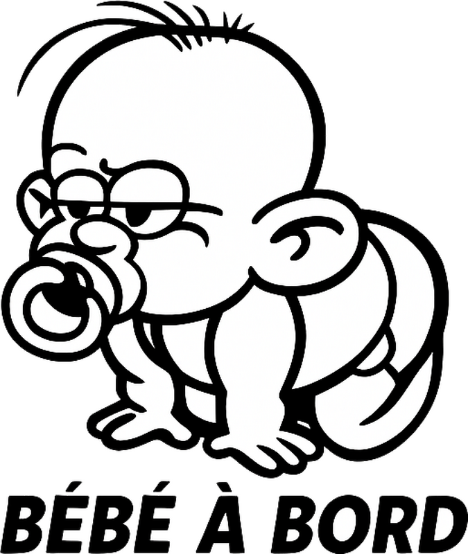 Autocollant bébé à bord en colère traditionnel - TenStickers