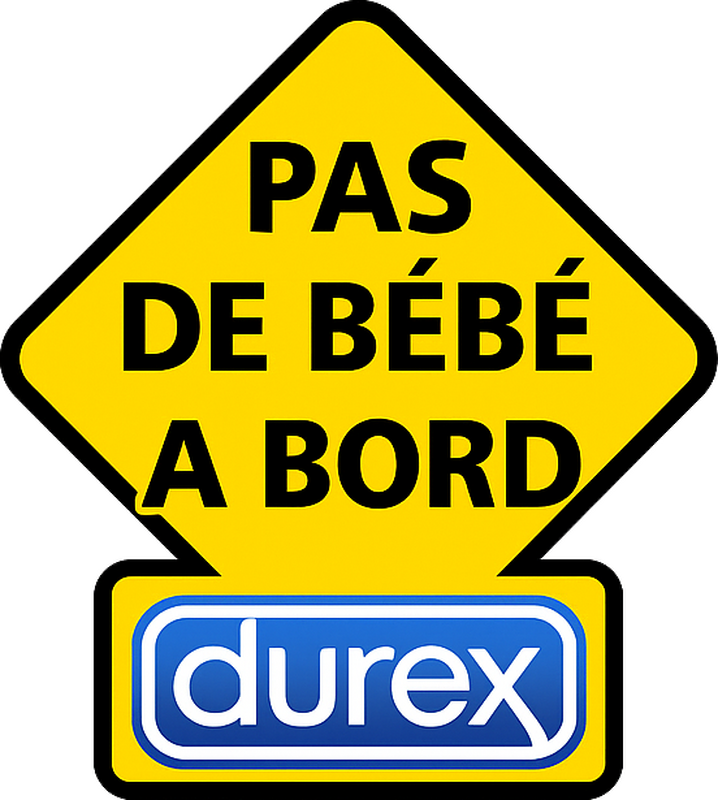 Autocollant bébé à bord panneau jaune interdit aux bébés - TenStickers