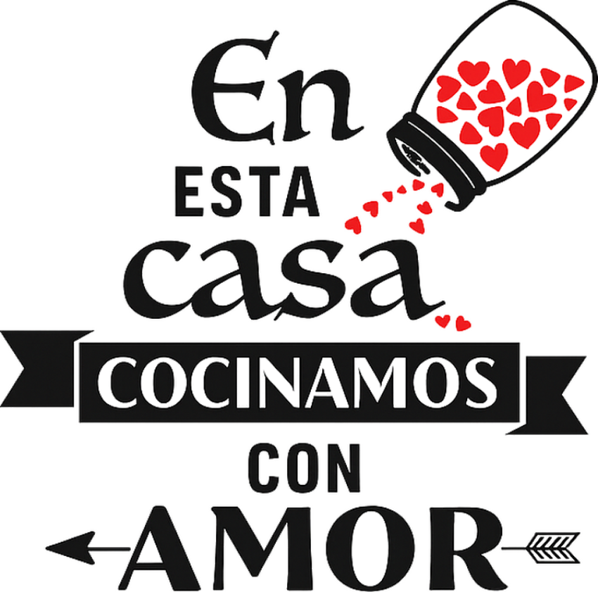 Vinilo para cocina cocinamos con amor - TenVinilo