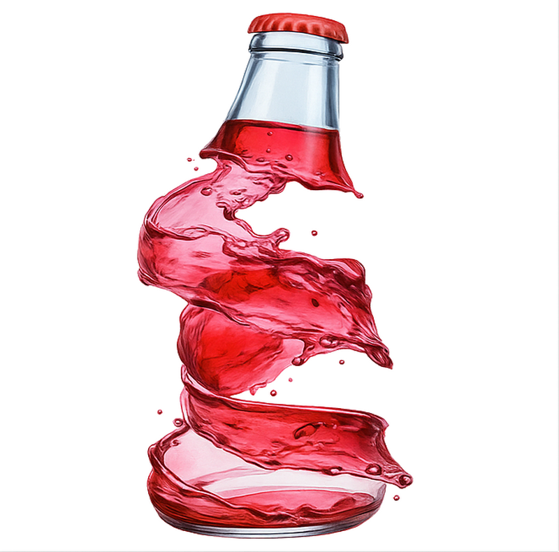 Palackos konyha dekoráció Matrica Hűtő - TenStickers