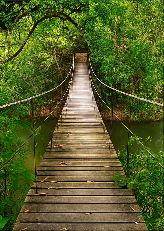 Folie Tür brückenweggestaltung - TenStickers