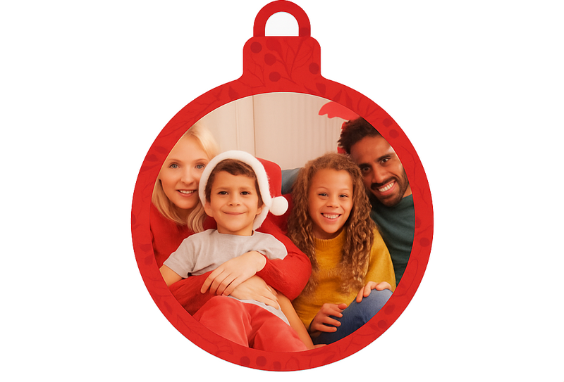 Adesivo per finestra palla di natale personalizzata - TenStickers