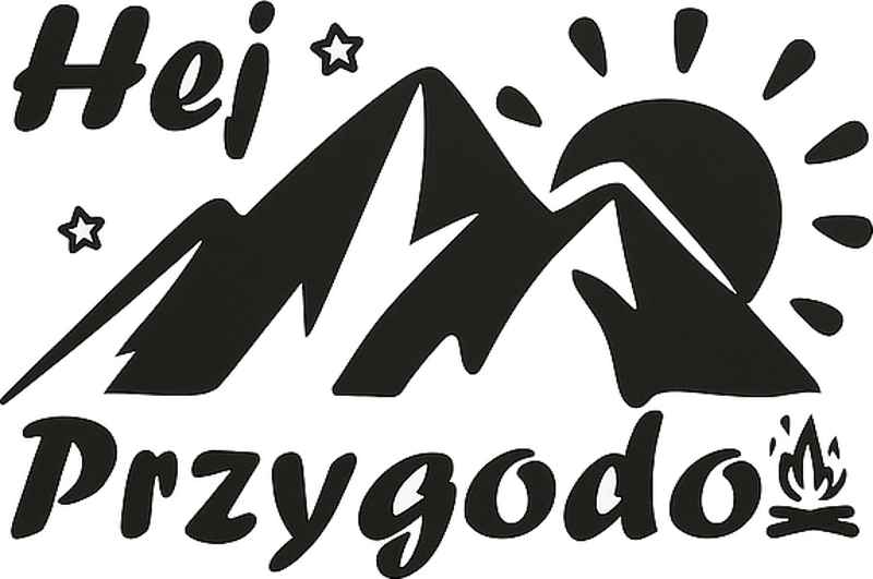 Naklejka na Kampery krajobraz górski hej przygodo! - TenStickers