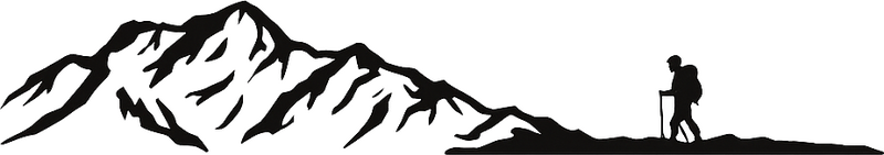 Mountain hiking side camper decal - TenStickers