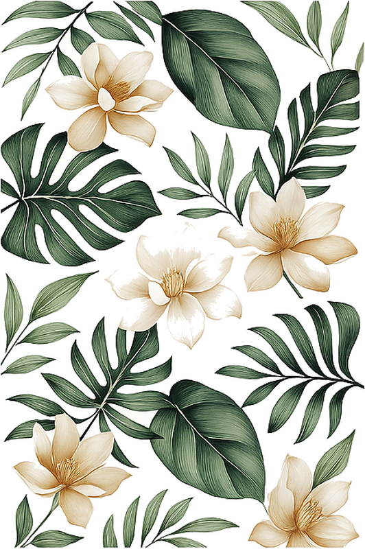 Lotus flowers pattern furniture sticker - TenStickers