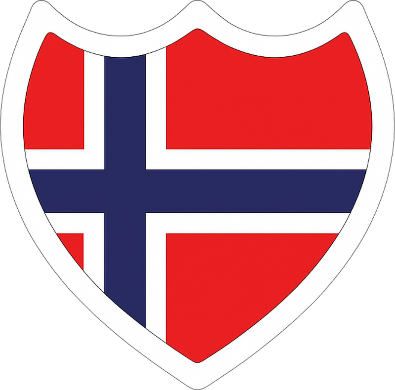 Norge flaggemblem klistremerke til bil - Tenstickers