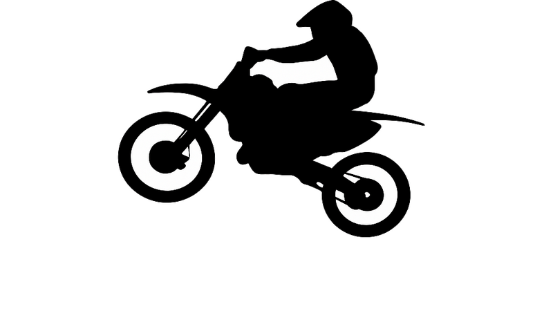 오토바이 스티커 오토바이에 탑승한 오토바이 운전사 - TenStickers