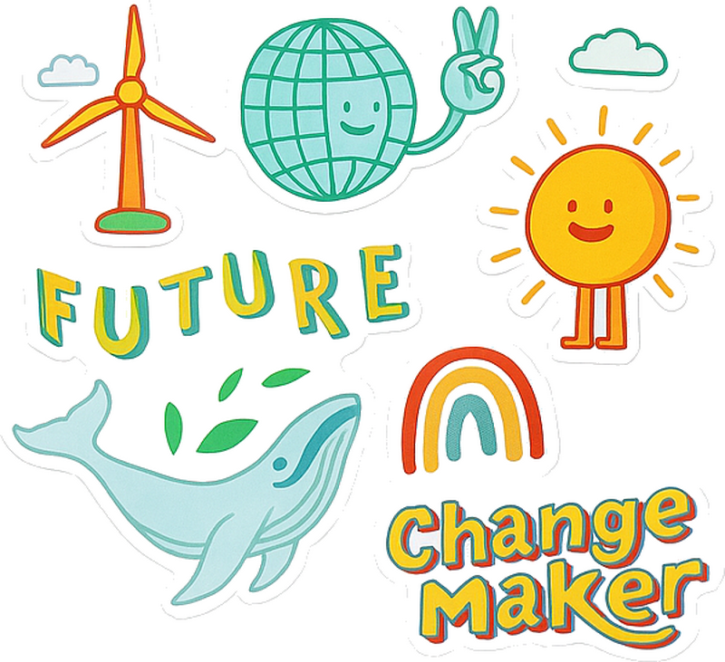 Sticker para bicicletas mundo verde - TenVinilo