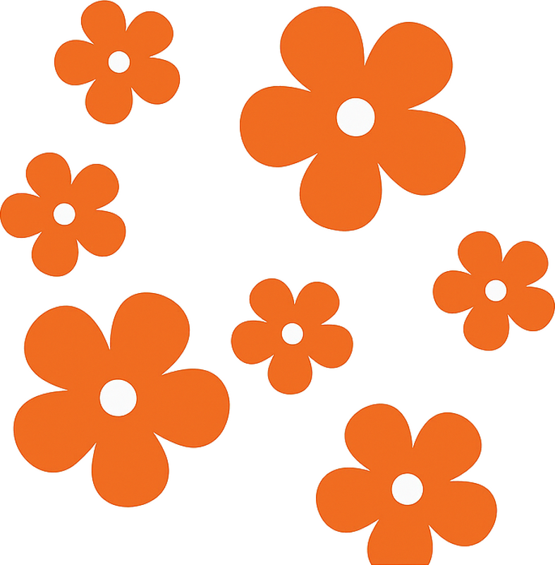 Sticker vélo fleurs simples - TenStickers