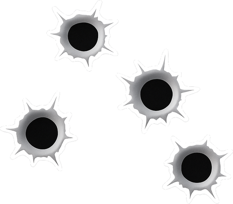 Vinilo bicicleta agujeros de bala - TenVinilo