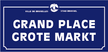 Muursticker bordje Grote Markt - TenStickers