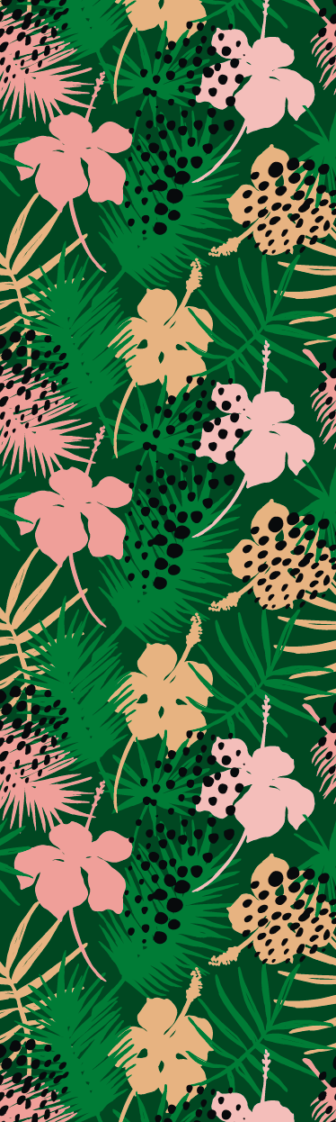 Tenstickers Koelkast Sticker Tropische Planten tenstickers kopen in de aanbieding