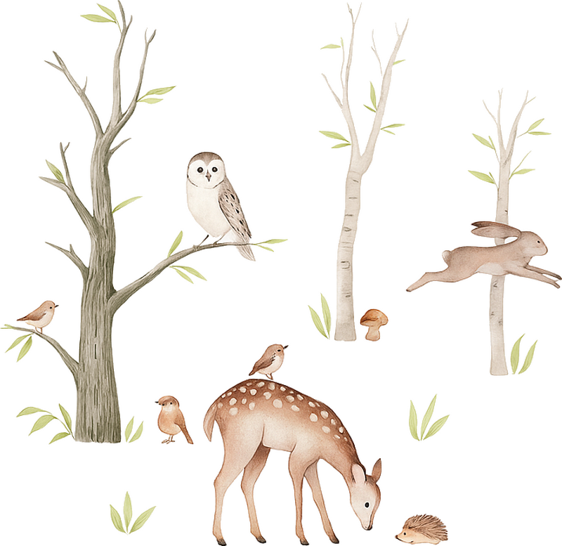 Wandtattoo Kinderzimmer herbst beruhigt wald - TenStickers