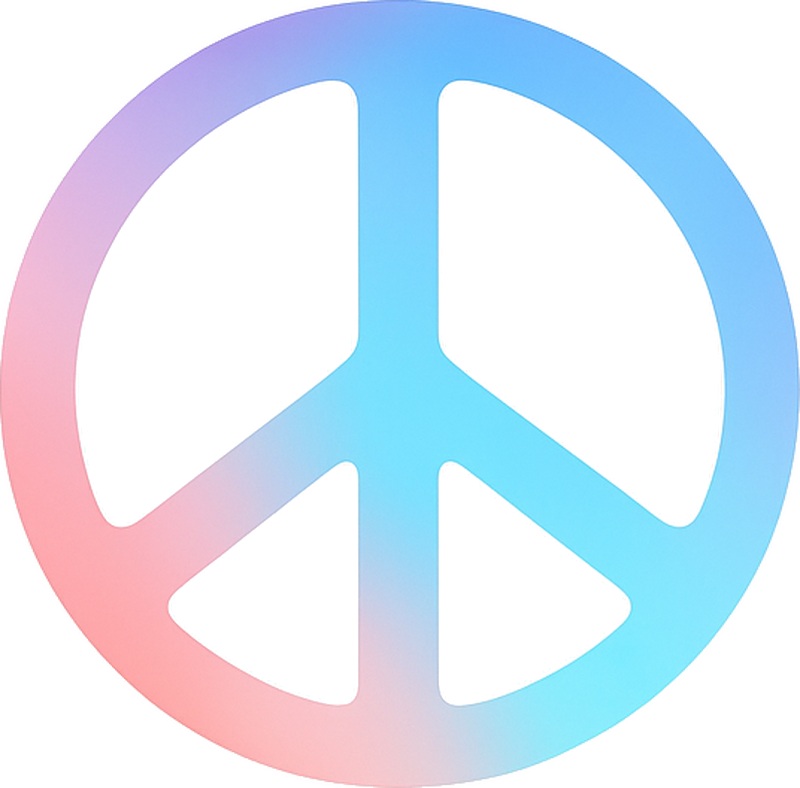 Autoaufkleber chrom-friedenskreis - TenStickers