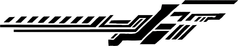 Tribal black stripes car sticker - TenStickers