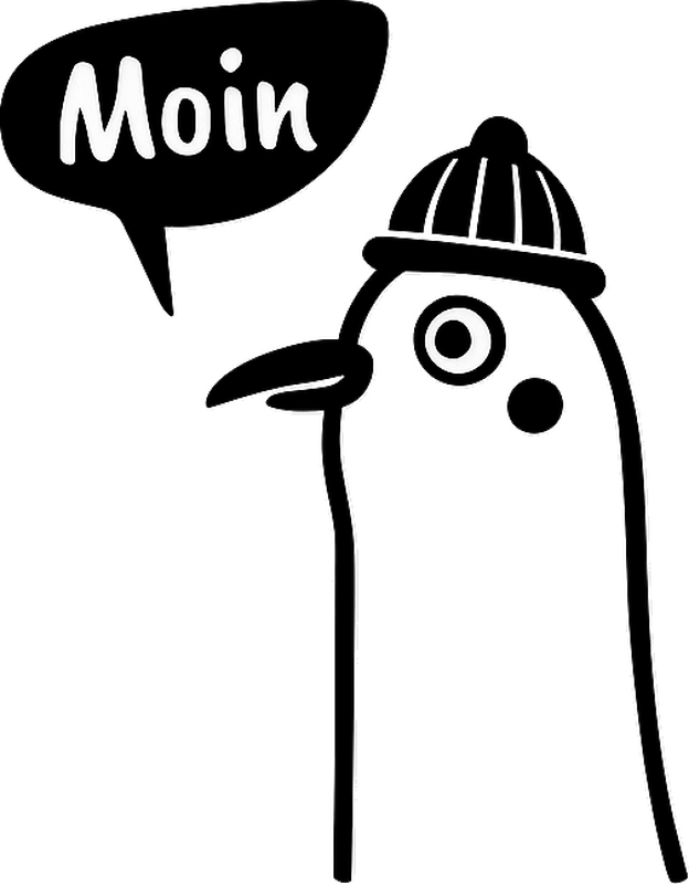 Autoaufkleber schwarzes huhn, moin - TenStickers