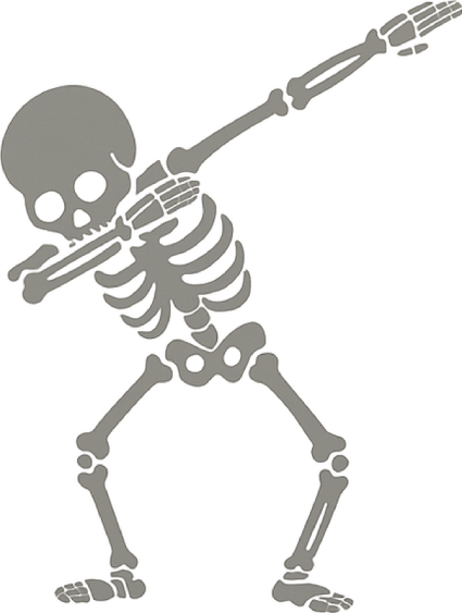 Pegatina moto diseño de dab de esqueleto - TenVinilo