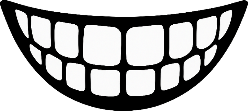 Pegatina moto diseño de dientes divertidos - TenVinilo