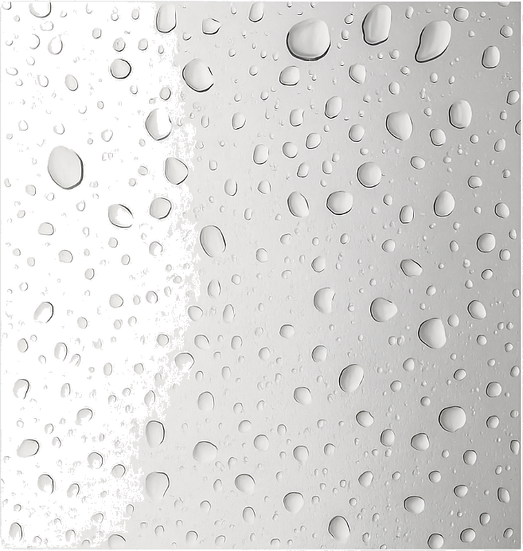 샤워 스티커 회색 물방울 - TenStickers