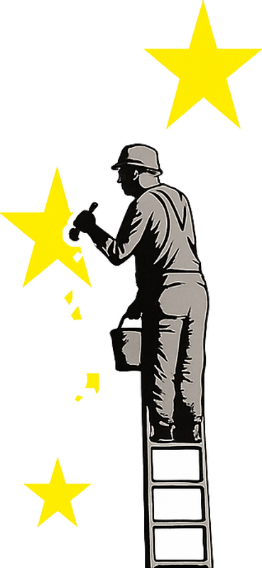 Adesivo macbook dipingere stelle gialle - TenStickers