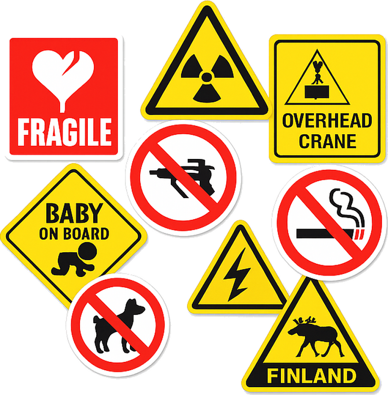 여행 및 관광 벽 스티커 수하물 경고 라벨 - TenStickers