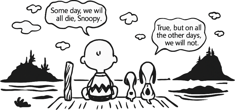 캐러밴 스티커 스누피와 찰리 호수 - TenStickers