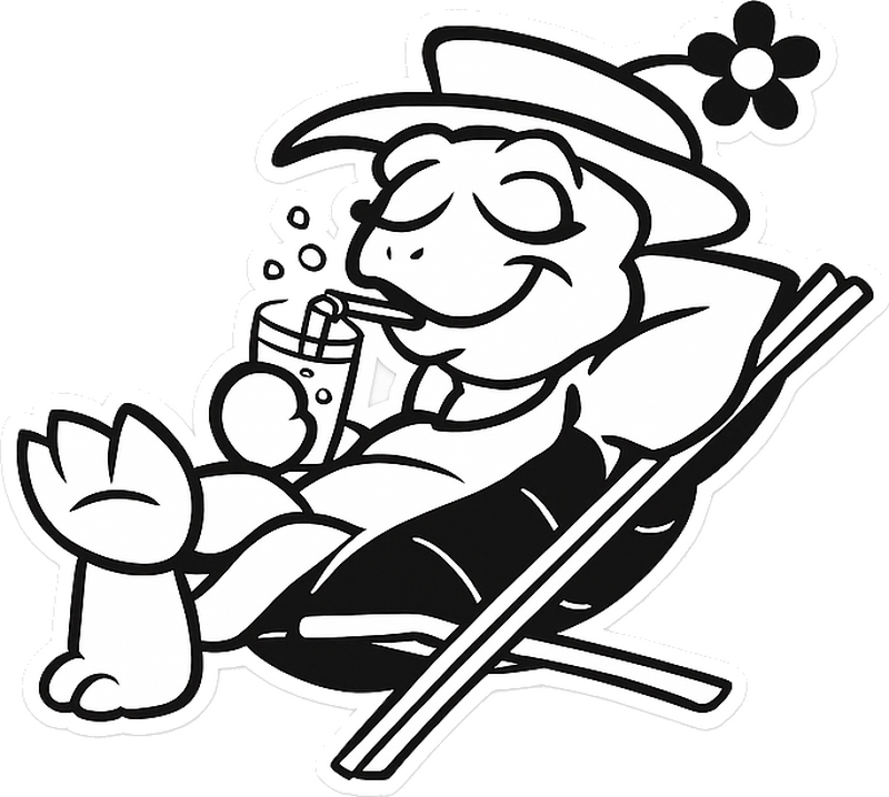 Wohnmobil Aufkleber chill-urlaub-schildkröte - TenStickers