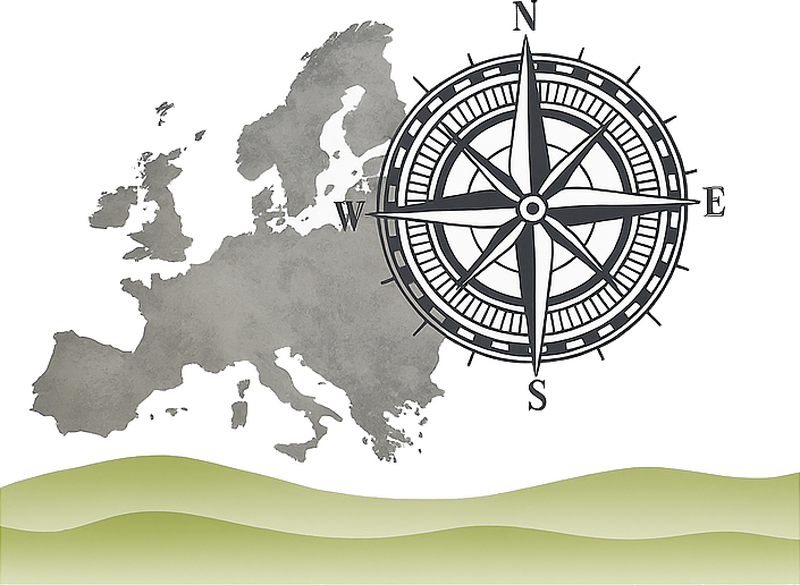 Global landscape and compass campervan decal - TenStickers