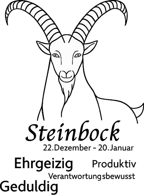 Wandtattoo steinbock-symbol und -funktionen - TenStickers