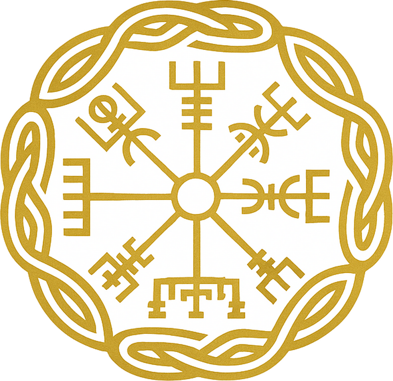 Gold vegsisir symbol  camper decal - TenStickers